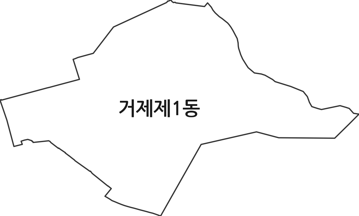 부산광역시 연제구 거제제1동 행정동 행정구역 경계 지도