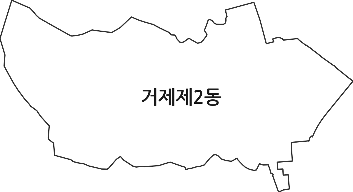 부산광역시 연제구 거제제2동 행정동 행정구역 경계 지도