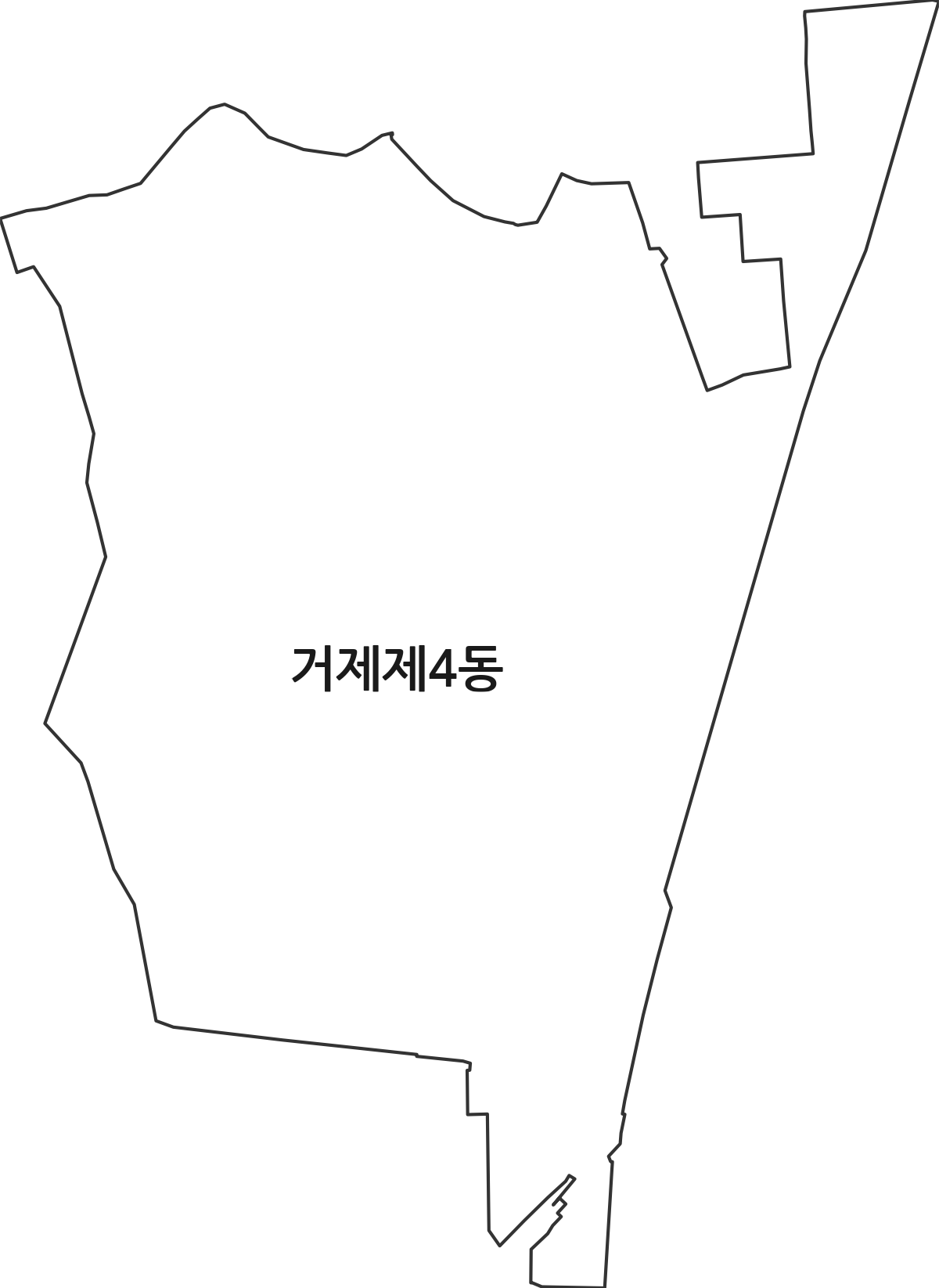 부산광역시 연제구 거제제4동 행정동 행정구역 경계 지도