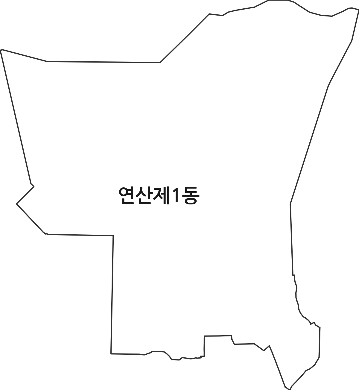 부산광역시 연제구 연산제1동 행정동 행정구역 경계 지도
