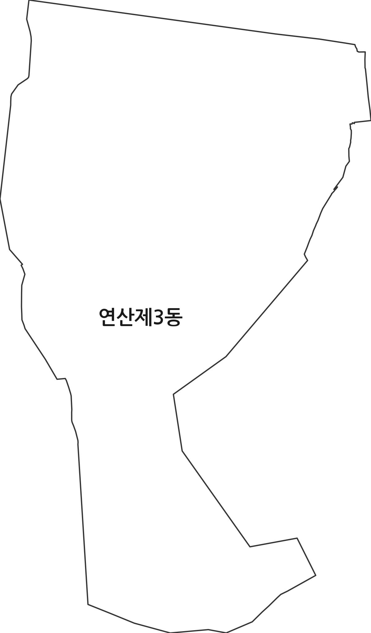 부산광역시 연제구 연산제3동 행정동 행정구역 경계 지도
