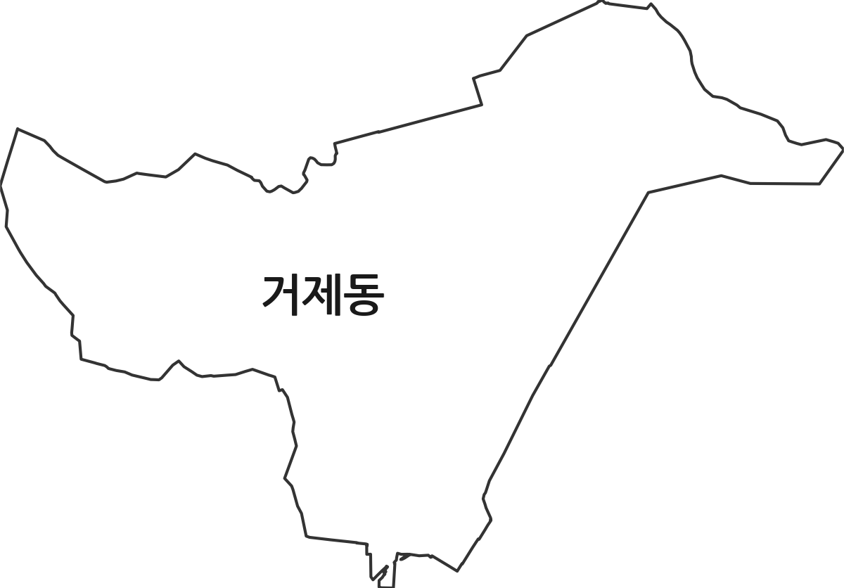부산광역시 연제구 거제동 법정동 행정구역 경계 지도