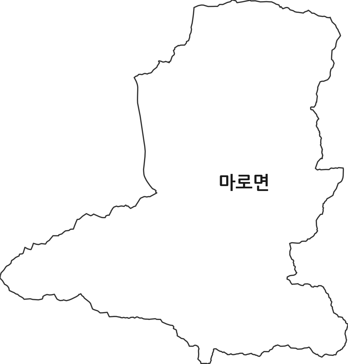 충청북도 보은군 마로면 행정동 행정구역 경계 지도