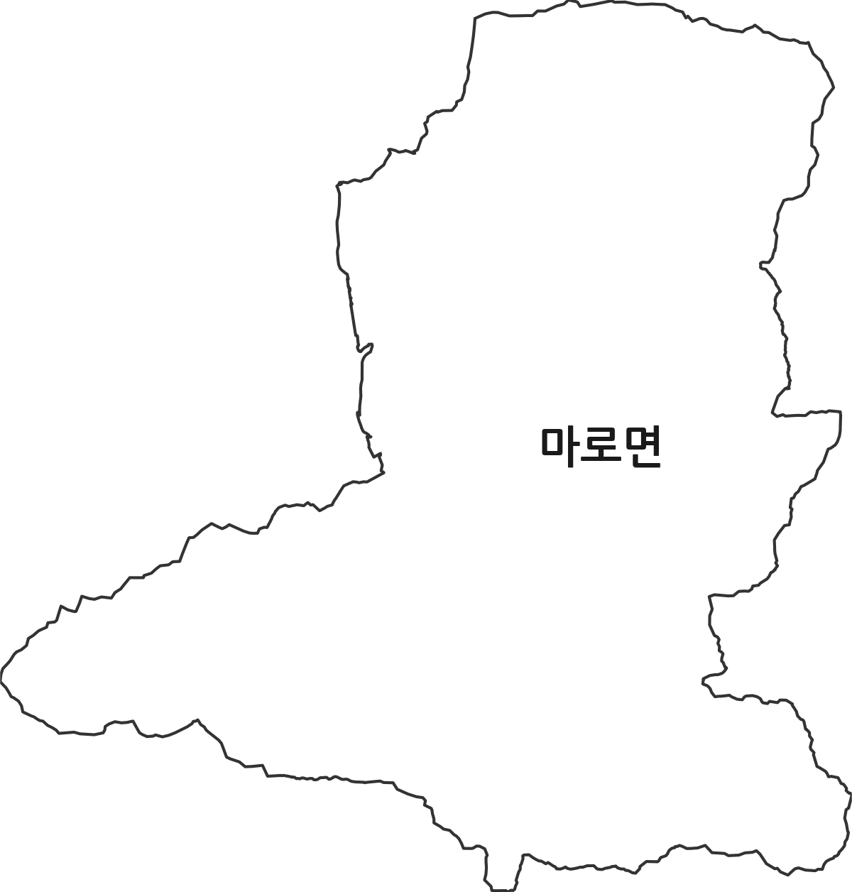 충청북도 보은군 마로면 법정동 행정구역 경계 지도