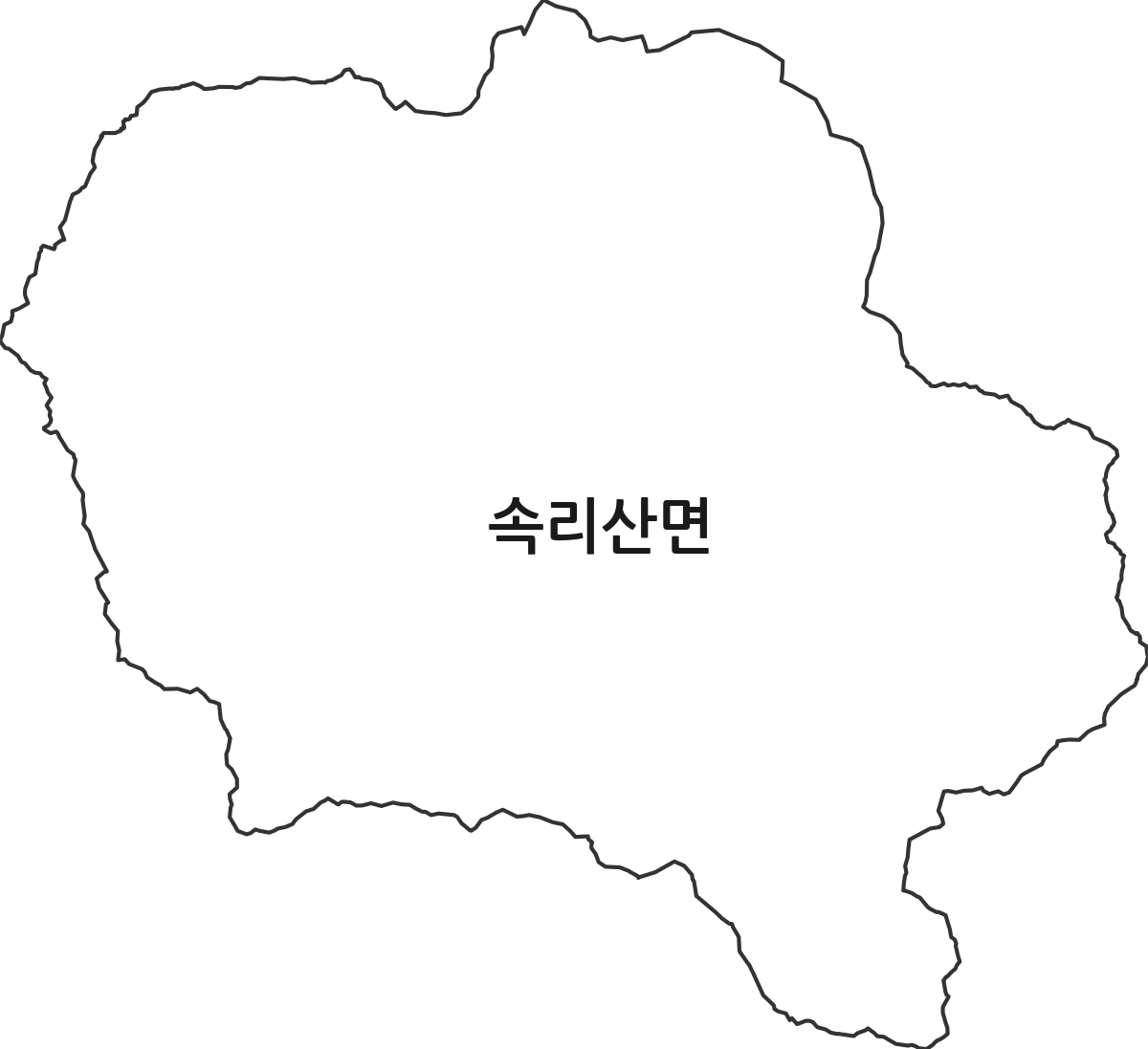 충청북도 보은군 속리산면 법정동 행정구역 경계 지도
