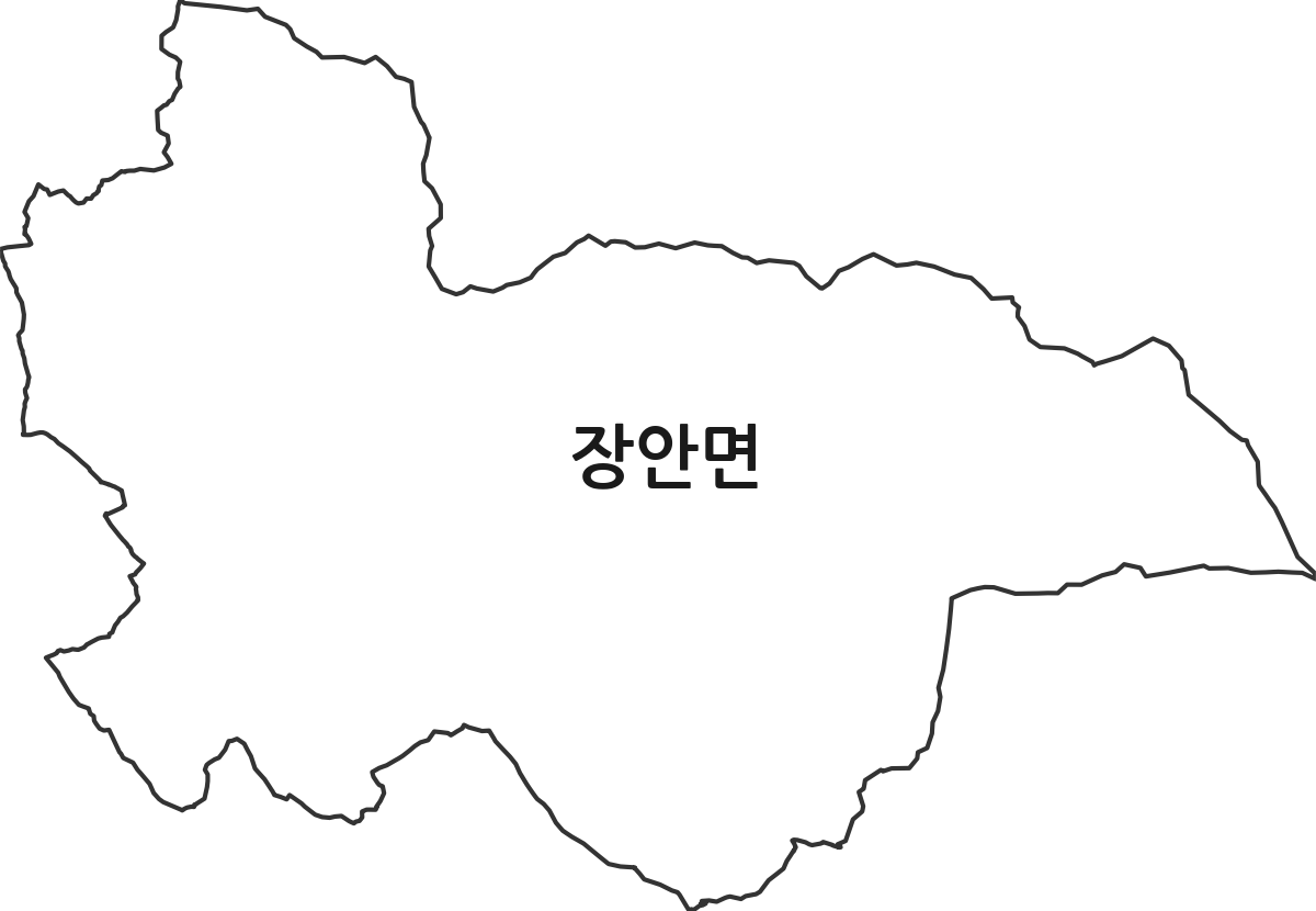 충청북도 보은군 장안면 법정동 행정구역 경계 지도