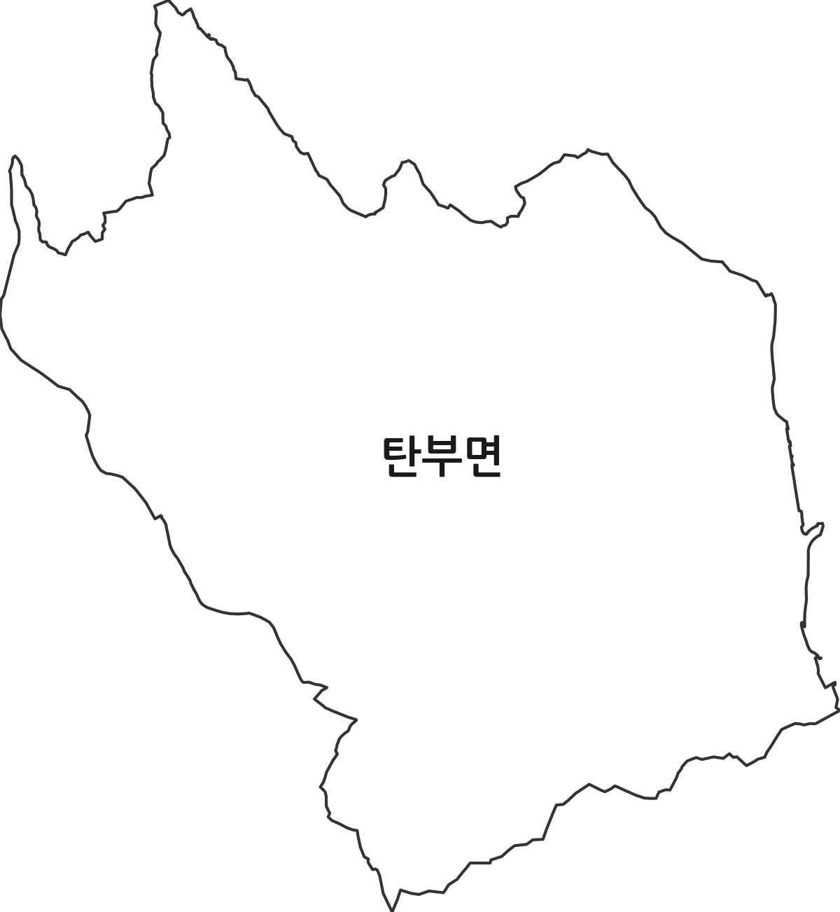 충청북도 보은군 탄부면 법정동 행정구역 경계 지도