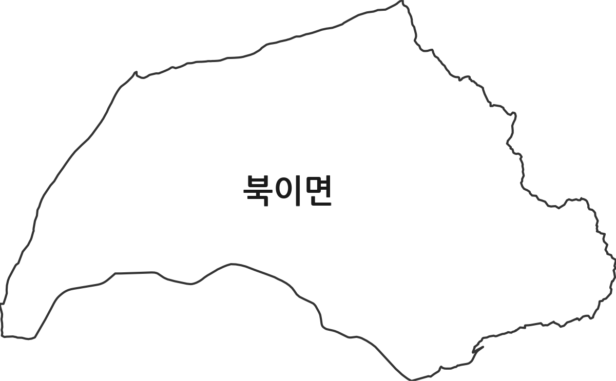충청북도 청주시 청원구 북이면 행정동 행정구역 경계 지도