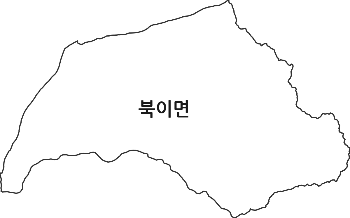 충청북도 청주시 청원구 북이면 법정동 행정구역 경계 지도