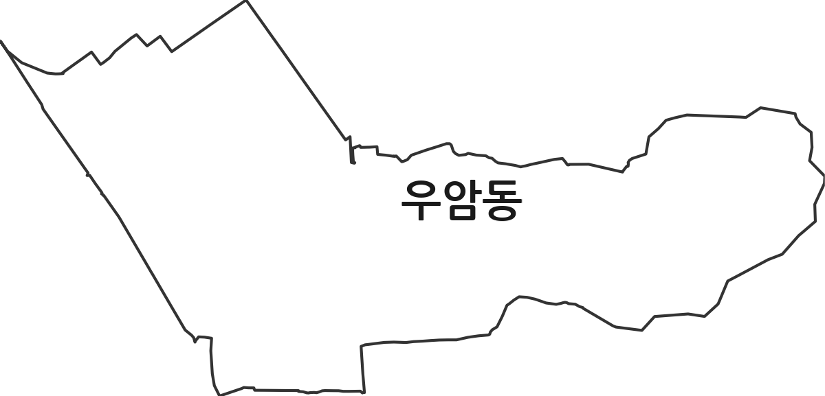 충청북도 청주시 청원구 우암동 법정동 행정구역 경계 지도