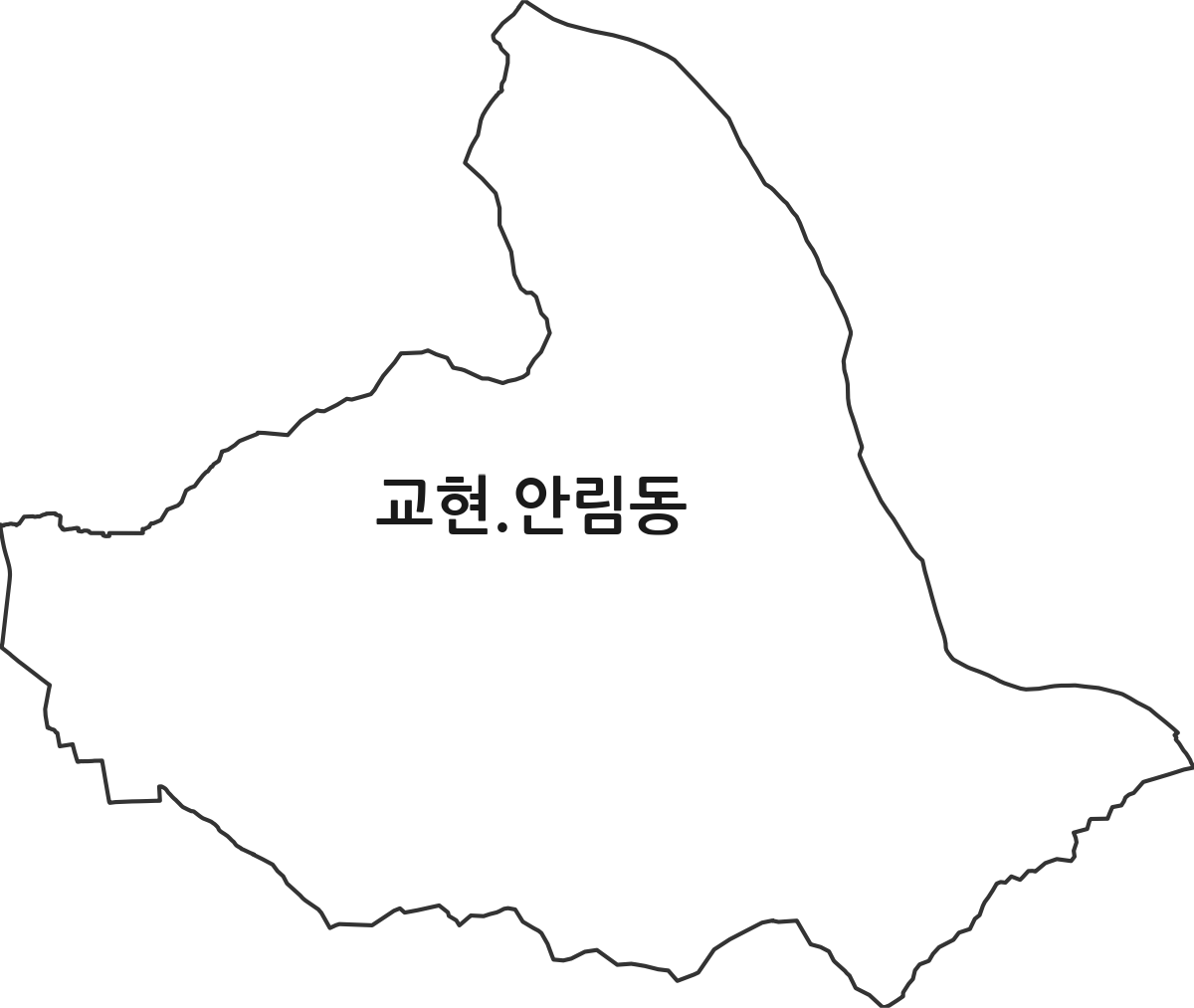 충청북도 충주시 교현.안림동 행정동 행정구역 경계 지도
