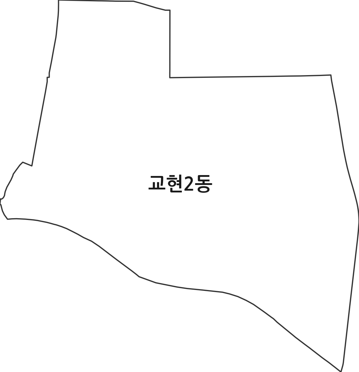 충청북도 충주시 교현2동 행정동 행정구역 경계 지도