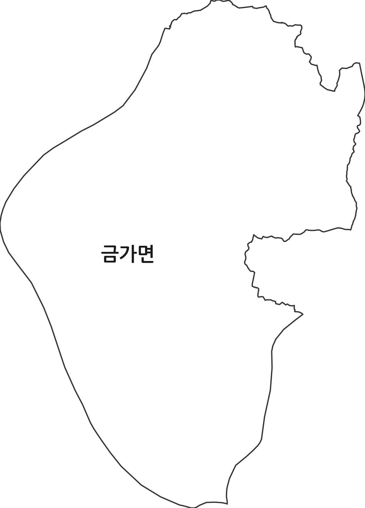 충청북도 충주시 금가면 행정동 행정구역 경계 지도