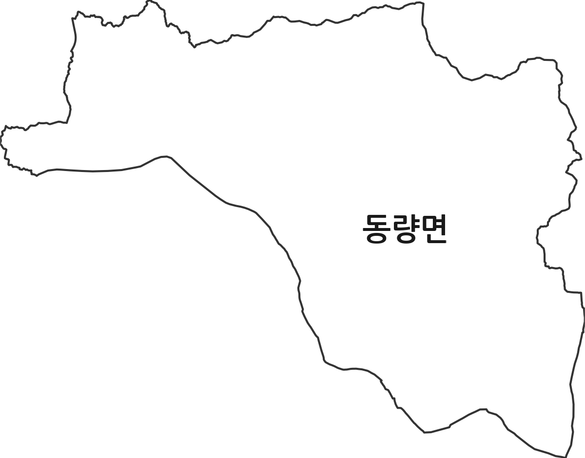 충청북도 충주시 동량면 행정동 행정구역 경계 지도