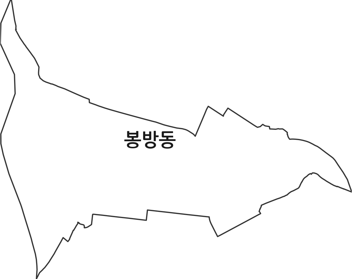 충청북도 충주시 봉방동 행정동 행정구역 경계 지도