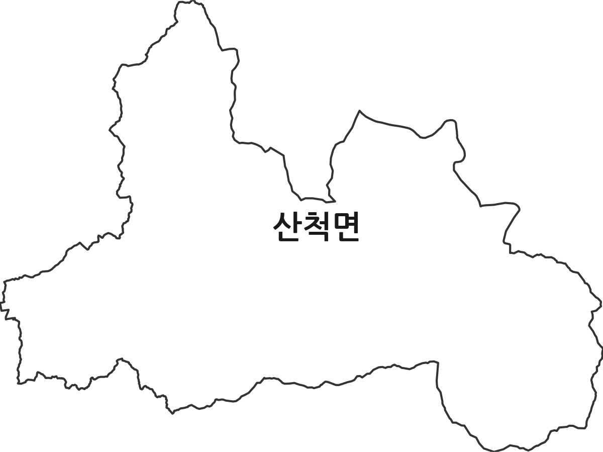 충청북도 충주시 산척면 행정동 행정구역 경계 지도