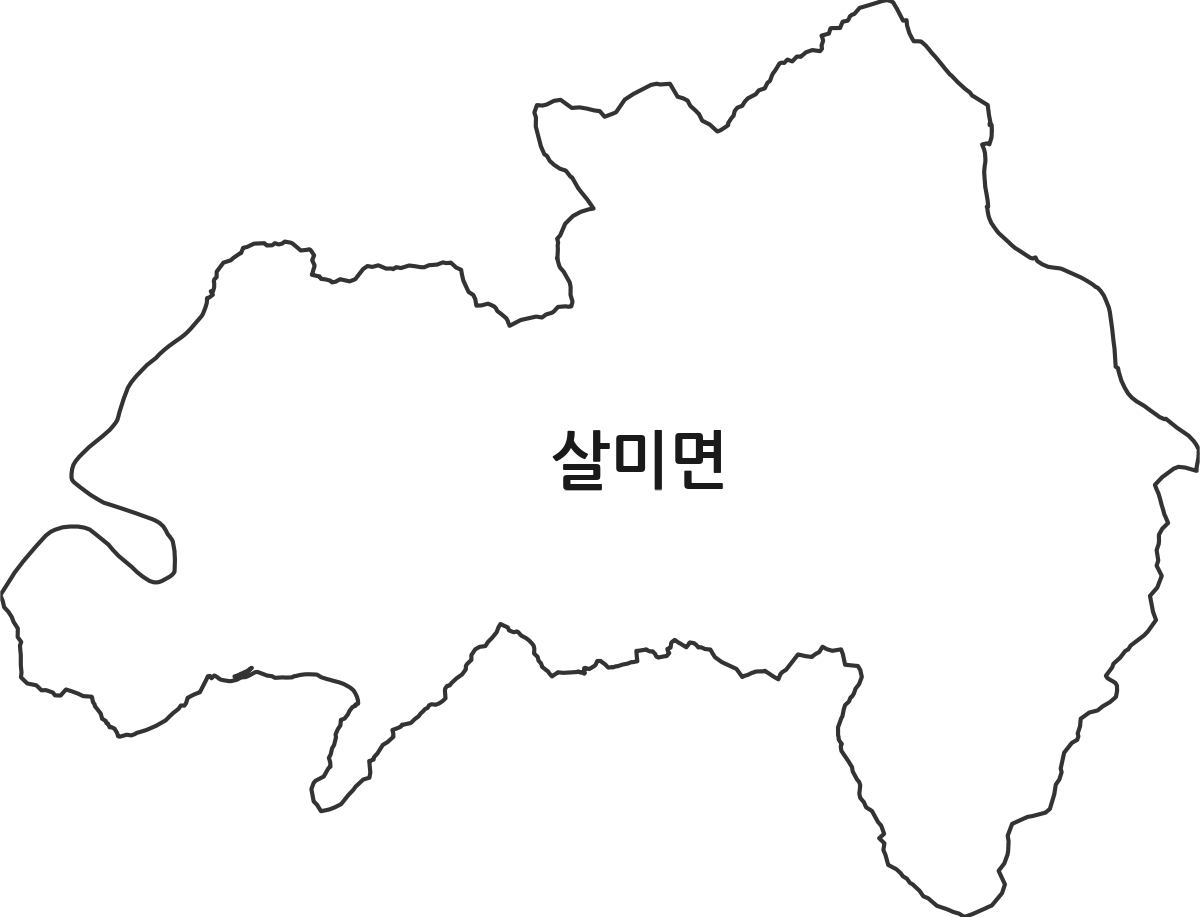 충청북도 충주시 살미면 행정동 행정구역 경계 지도