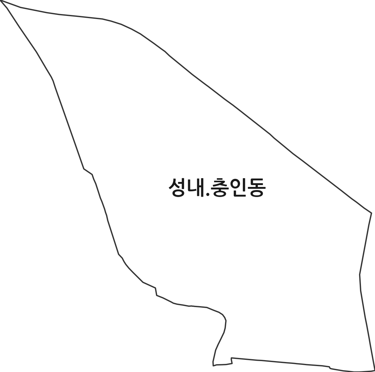 충청북도 충주시 성내.충인동 행정동 행정구역 경계 지도