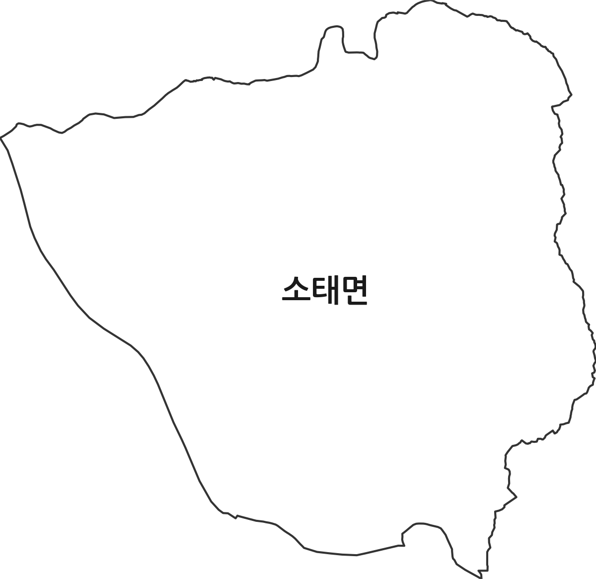 충청북도 충주시 소태면 행정동 행정구역 경계 지도