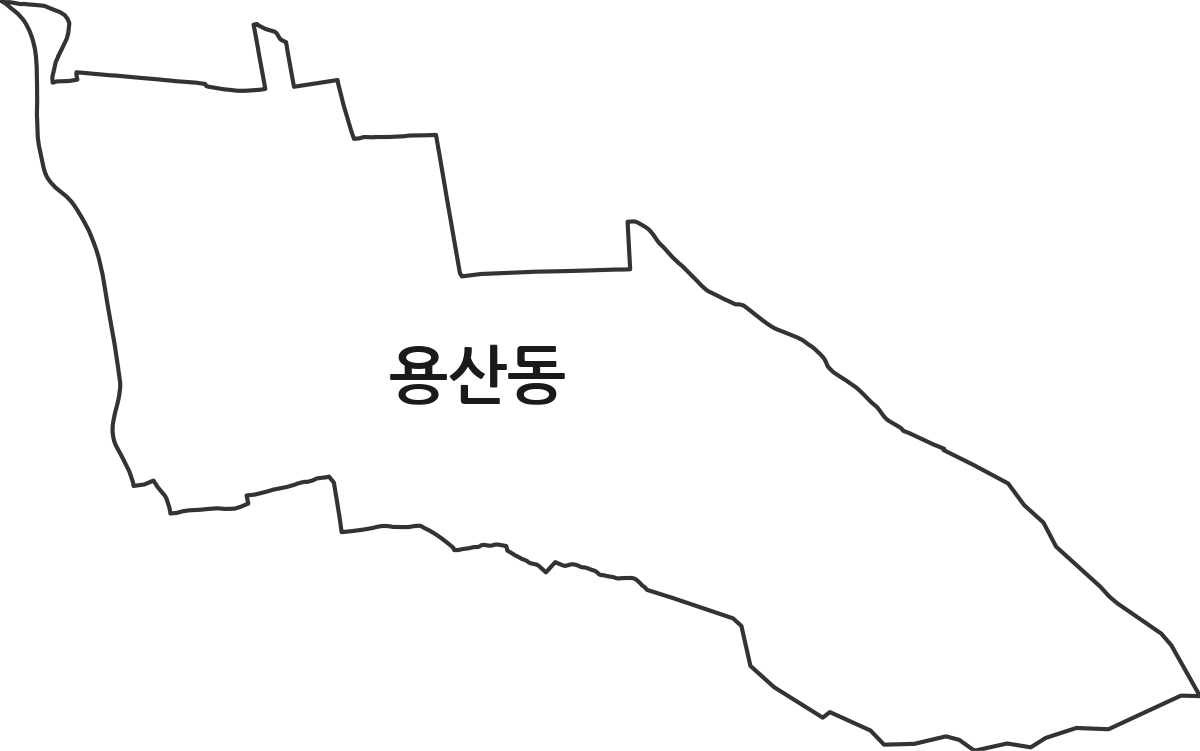 충청북도 충주시 용산동 행정동 행정구역 경계 지도