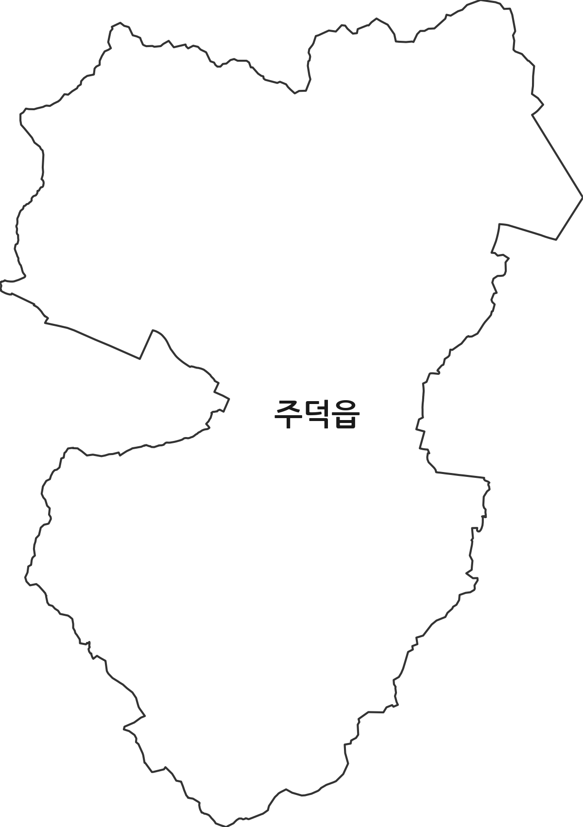 충청북도 충주시 주덕읍 행정동 행정구역 경계 지도