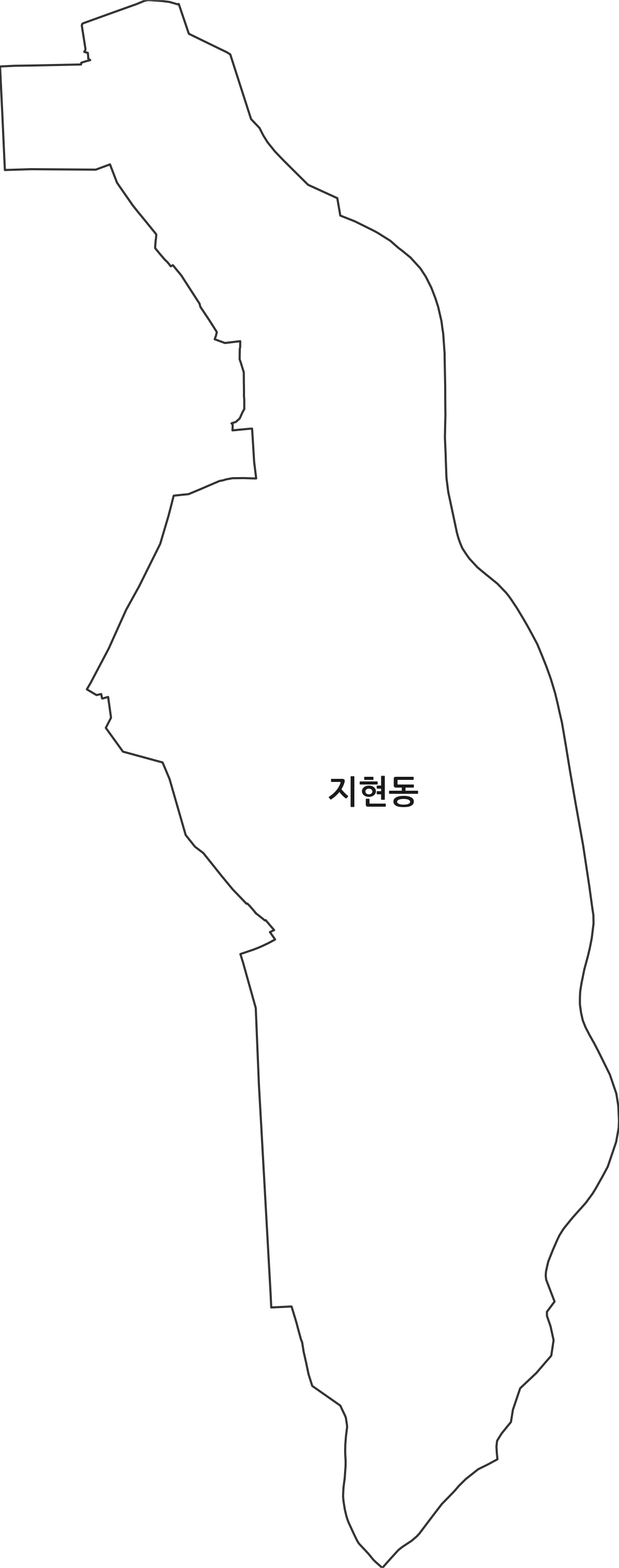 충청북도 충주시 지현동 행정동 행정구역 경계 지도