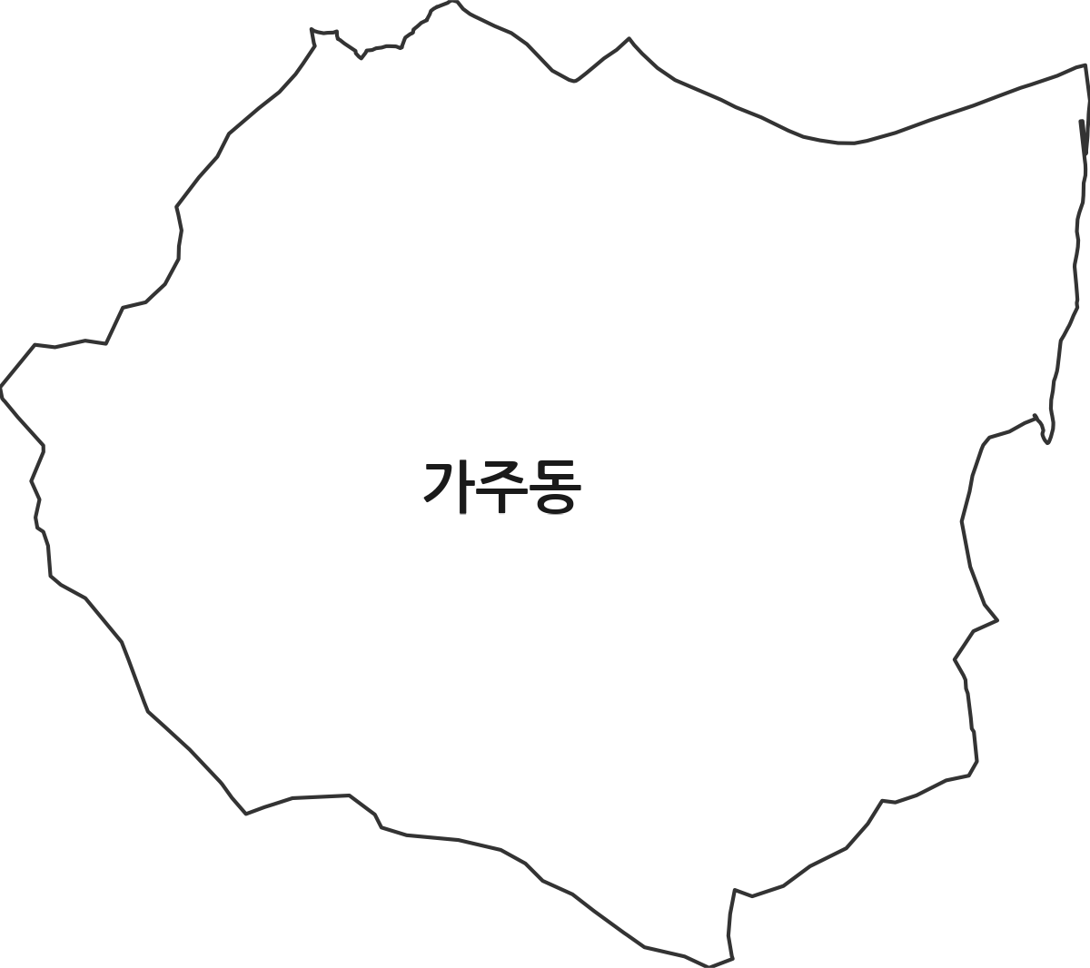 충청북도 충주시 가주동 법정동 행정구역 경계 지도