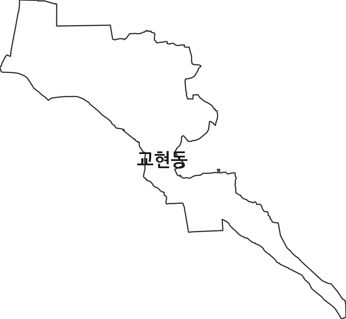 충청북도 충주시 교현동 법정동 행정구역 경계 지도