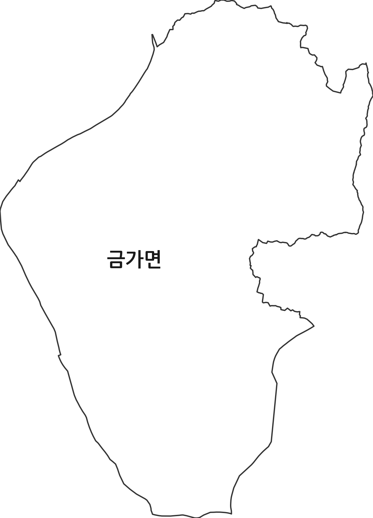 충청북도 충주시 금가면 법정동 행정구역 경계 지도