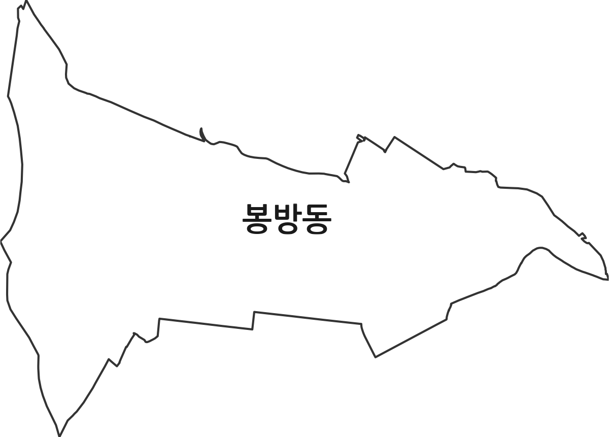 충청북도 충주시 봉방동 법정동 행정구역 경계 지도