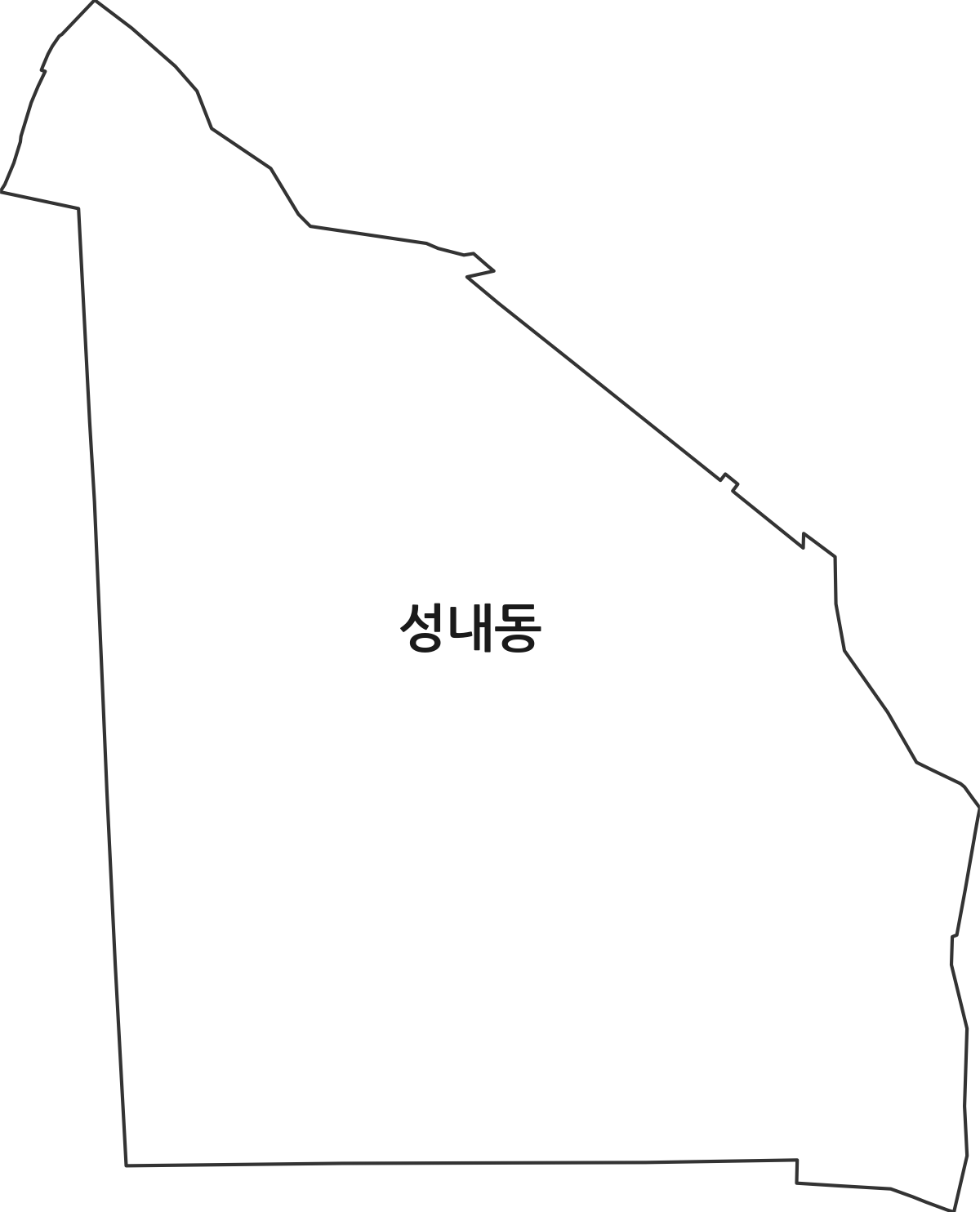 충청북도 충주시 성내동 법정동 행정구역 경계 지도