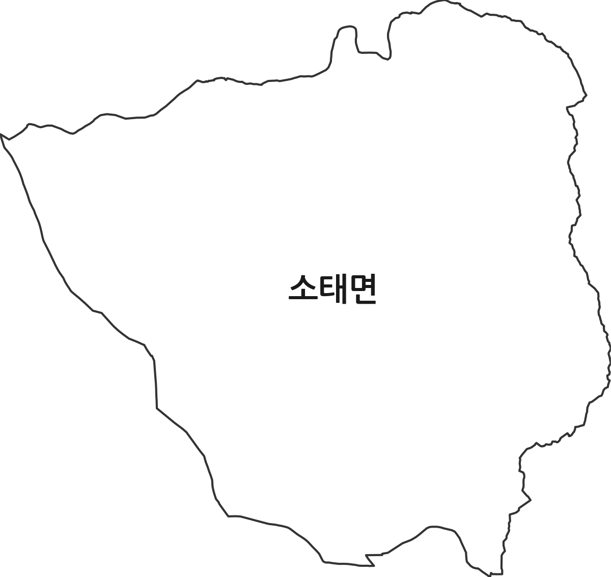 충청북도 충주시 소태면 법정동 행정구역 경계 지도