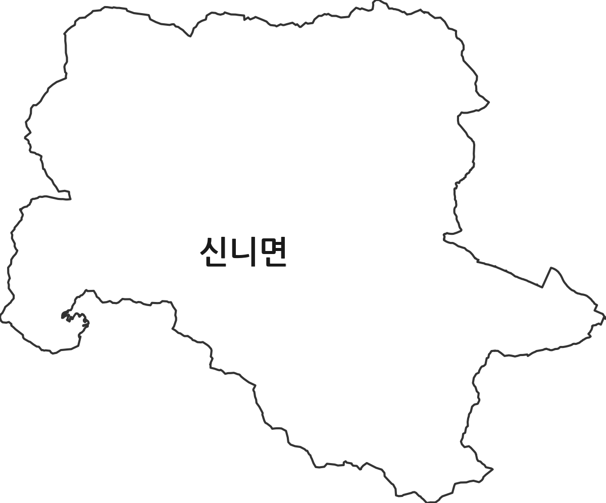 충청북도 충주시 신니면 법정동 행정구역 경계 지도