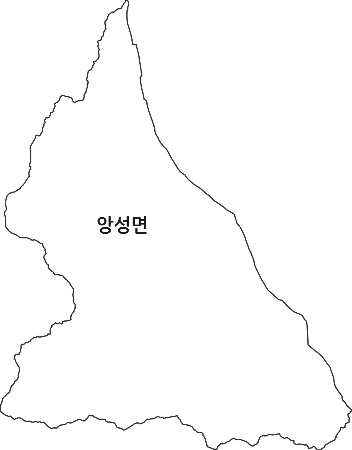 충청북도 충주시 앙성면 법정동 행정구역 경계 지도