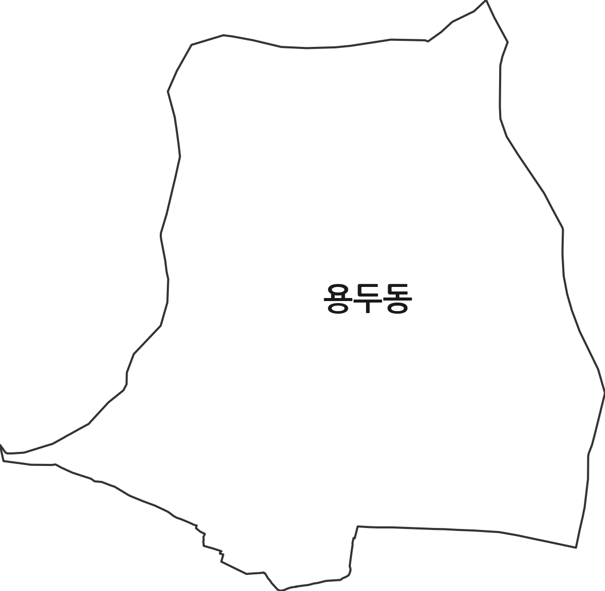 충청북도 충주시 용두동 법정동 행정구역 경계 지도