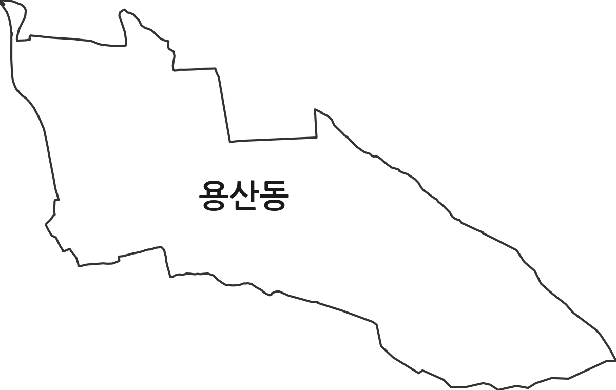 충청북도 충주시 용산동 법정동 행정구역 경계 지도