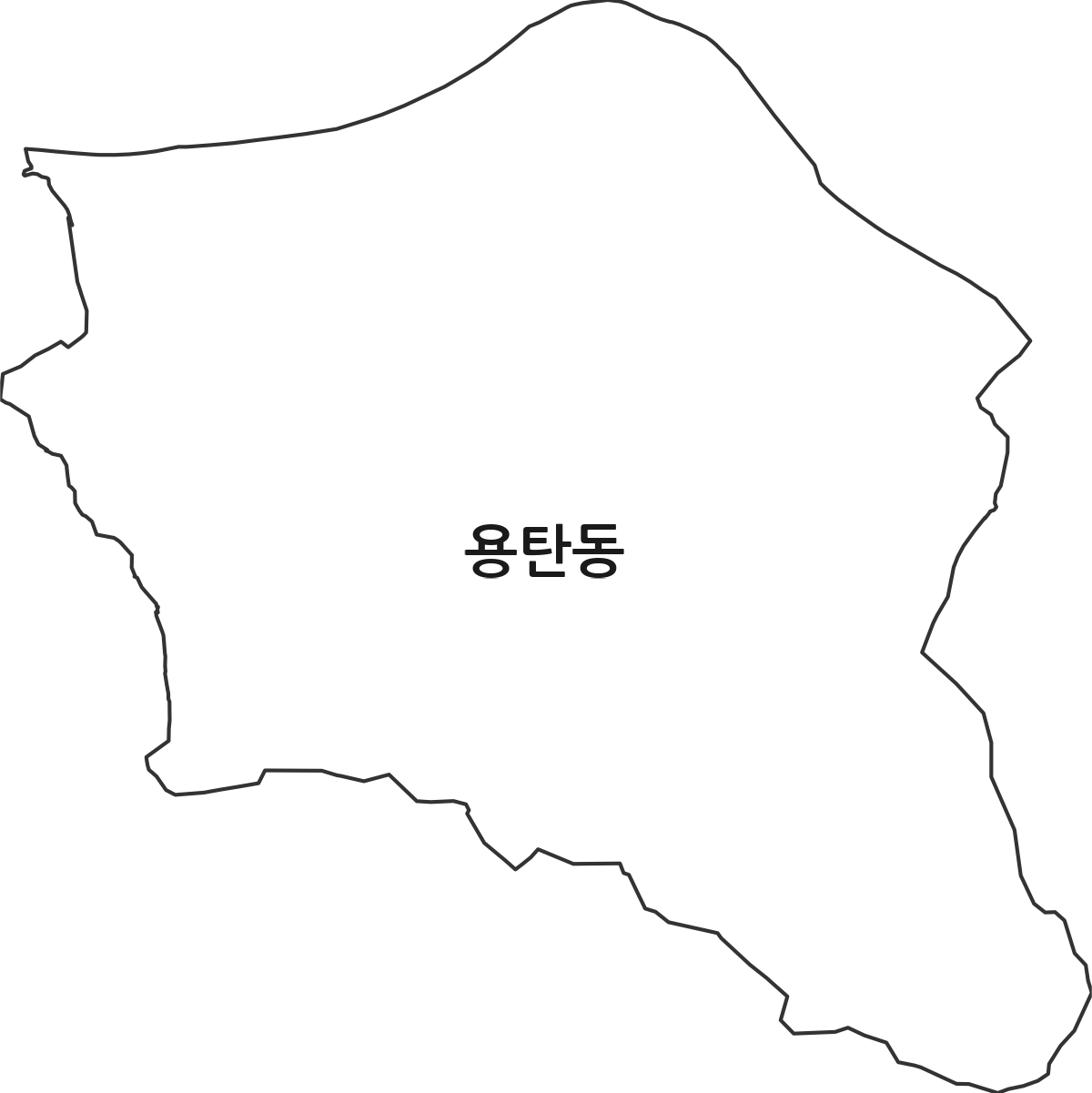 충청북도 충주시 용탄동 법정동 행정구역 경계 지도