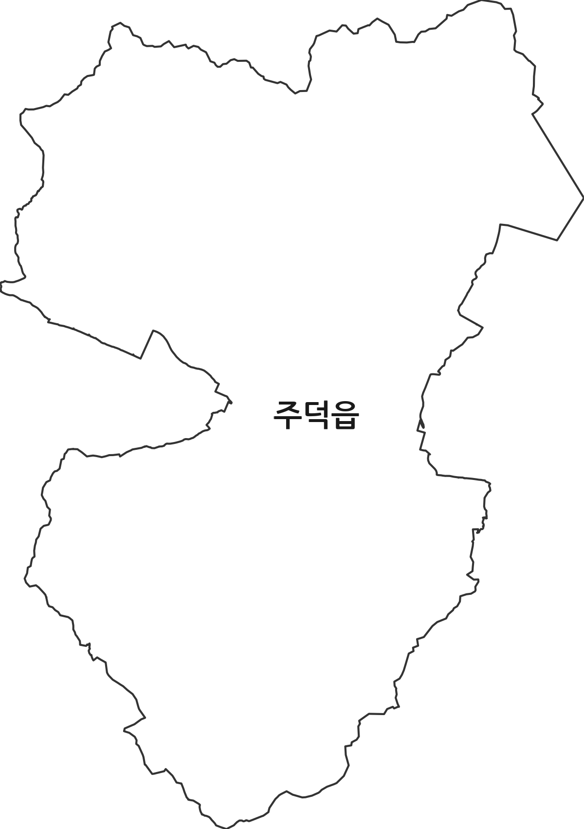 충청북도 충주시 주덕읍 법정동 행정구역 경계 지도