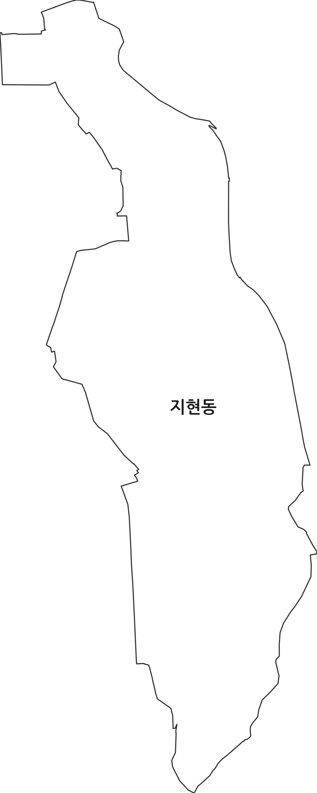 충청북도 충주시 지현동 법정동 행정구역 경계 지도
