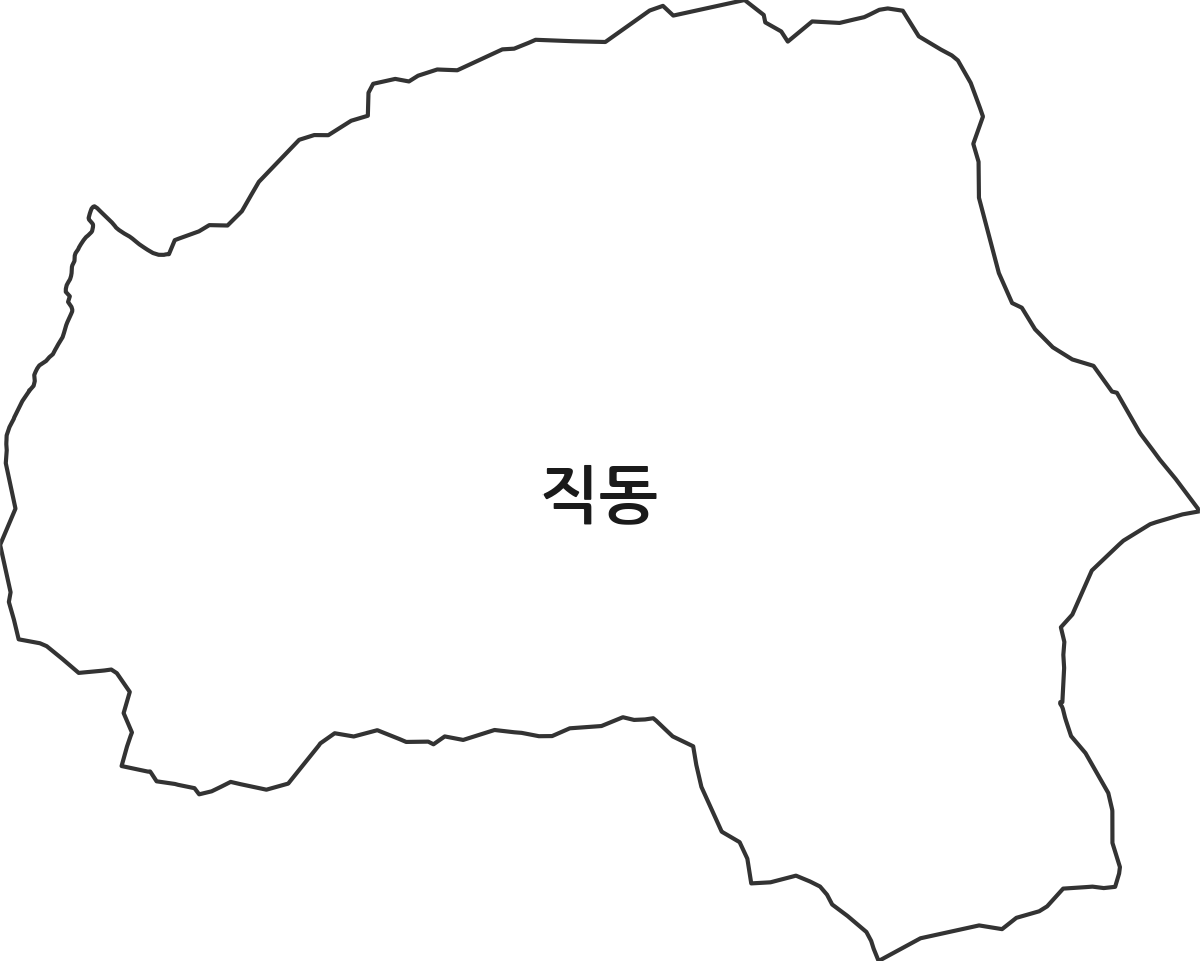 충청북도 충주시 직동 법정동 행정구역 경계 지도