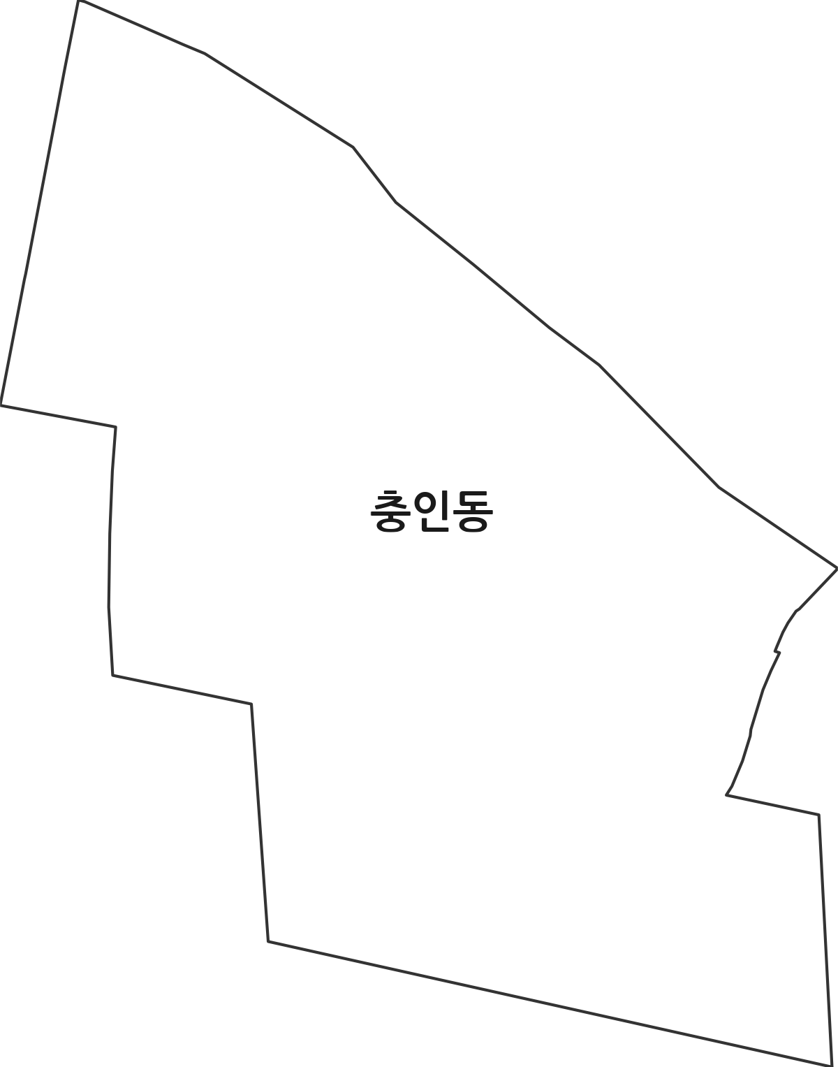 충청북도 충주시 충인동 법정동 행정구역 경계 지도