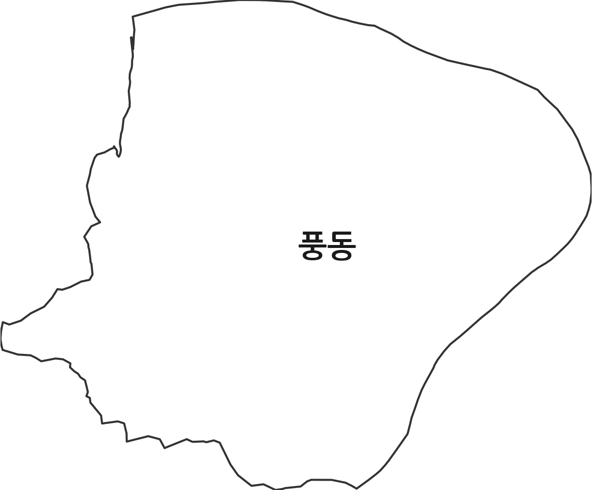 충청북도 충주시 풍동 법정동 행정구역 경계 지도