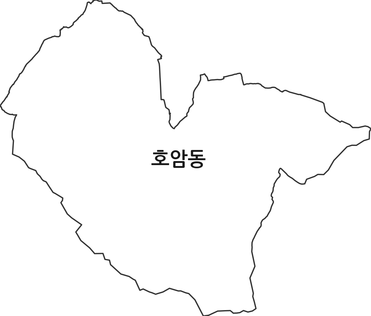 충청북도 충주시 호암동 법정동 행정구역 경계 지도