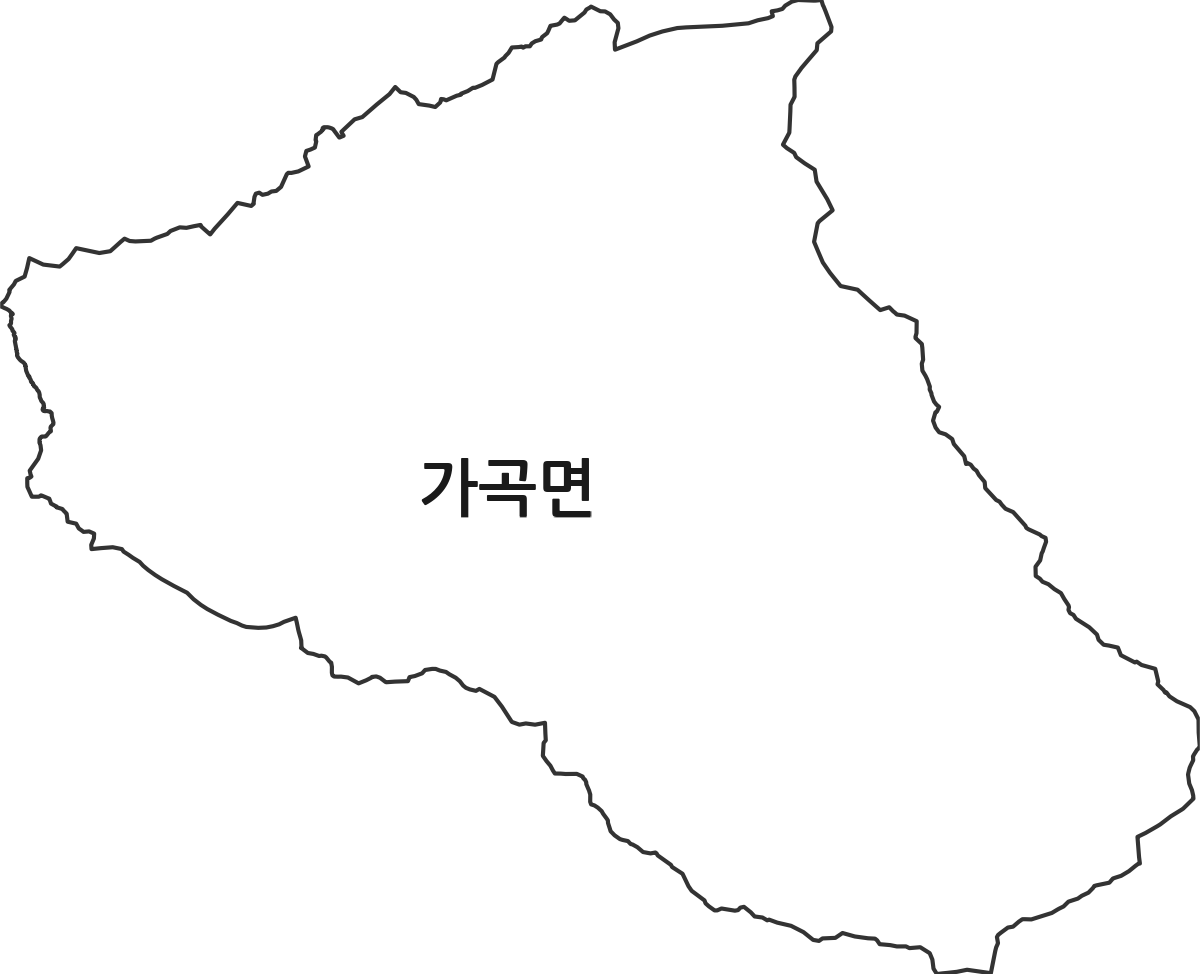 충청북도 단양군 가곡면 법정동 행정구역 경계 지도
