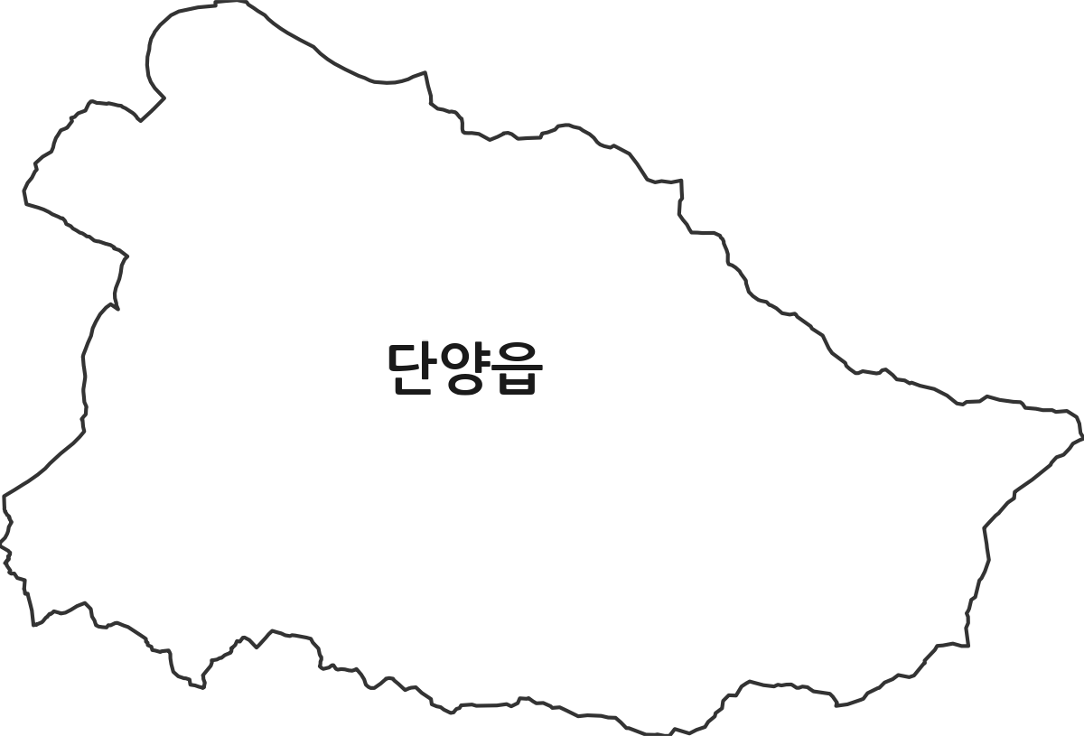 충청북도 단양군 단양읍 법정동 행정구역 경계 지도