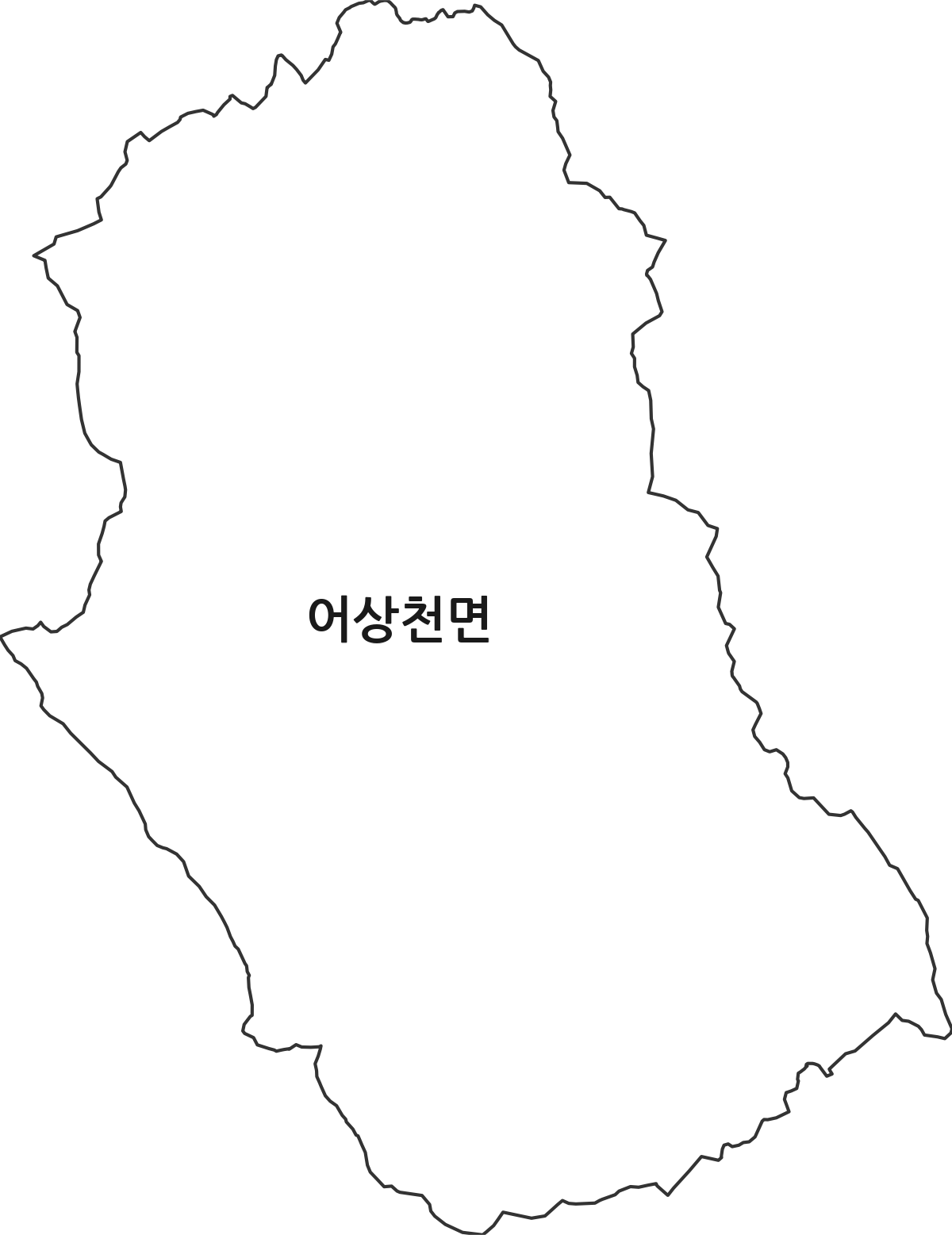 충청북도 단양군 어상천면 법정동 행정구역 경계 지도