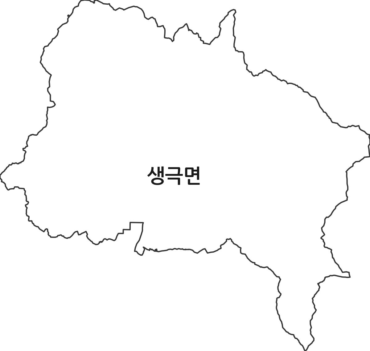 충청북도 음성군 생극면 행정동 행정구역 경계 지도