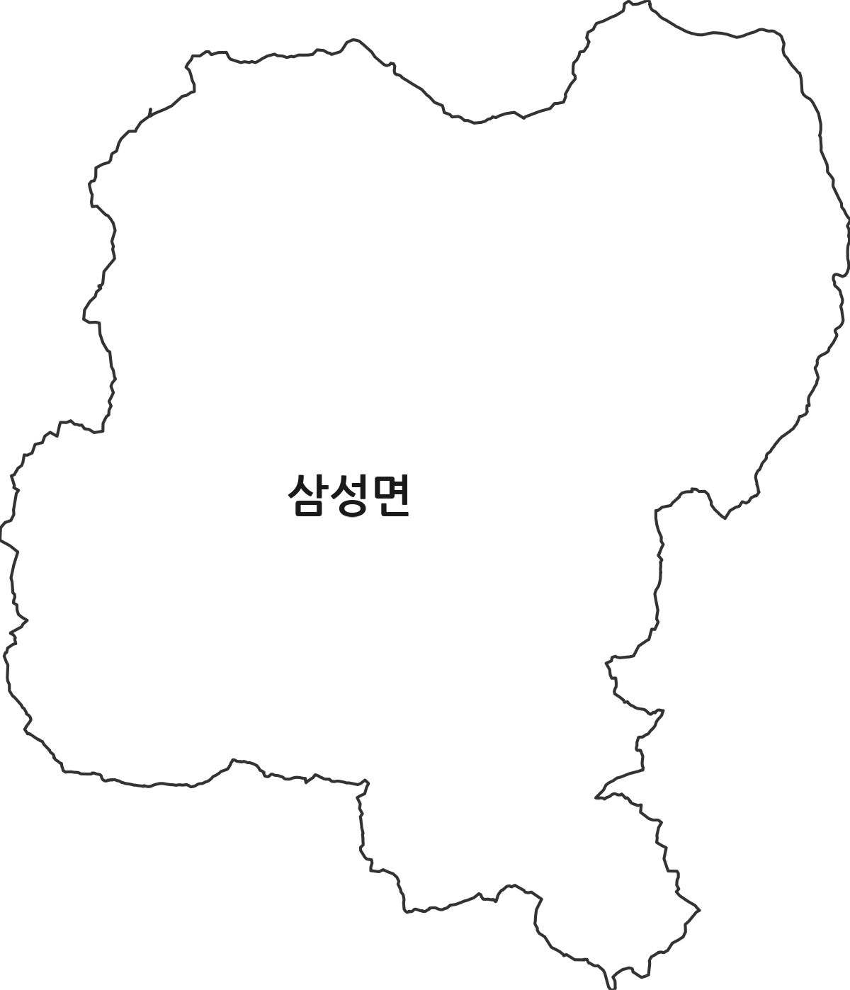 충청북도 음성군 삼성면 법정동 행정구역 경계 지도