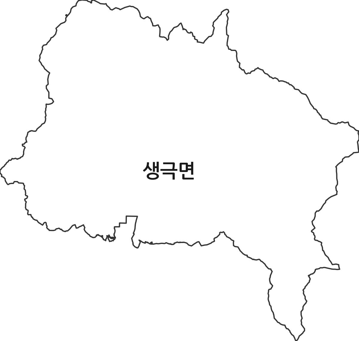 충청북도 음성군 생극면 법정동 행정구역 경계 지도