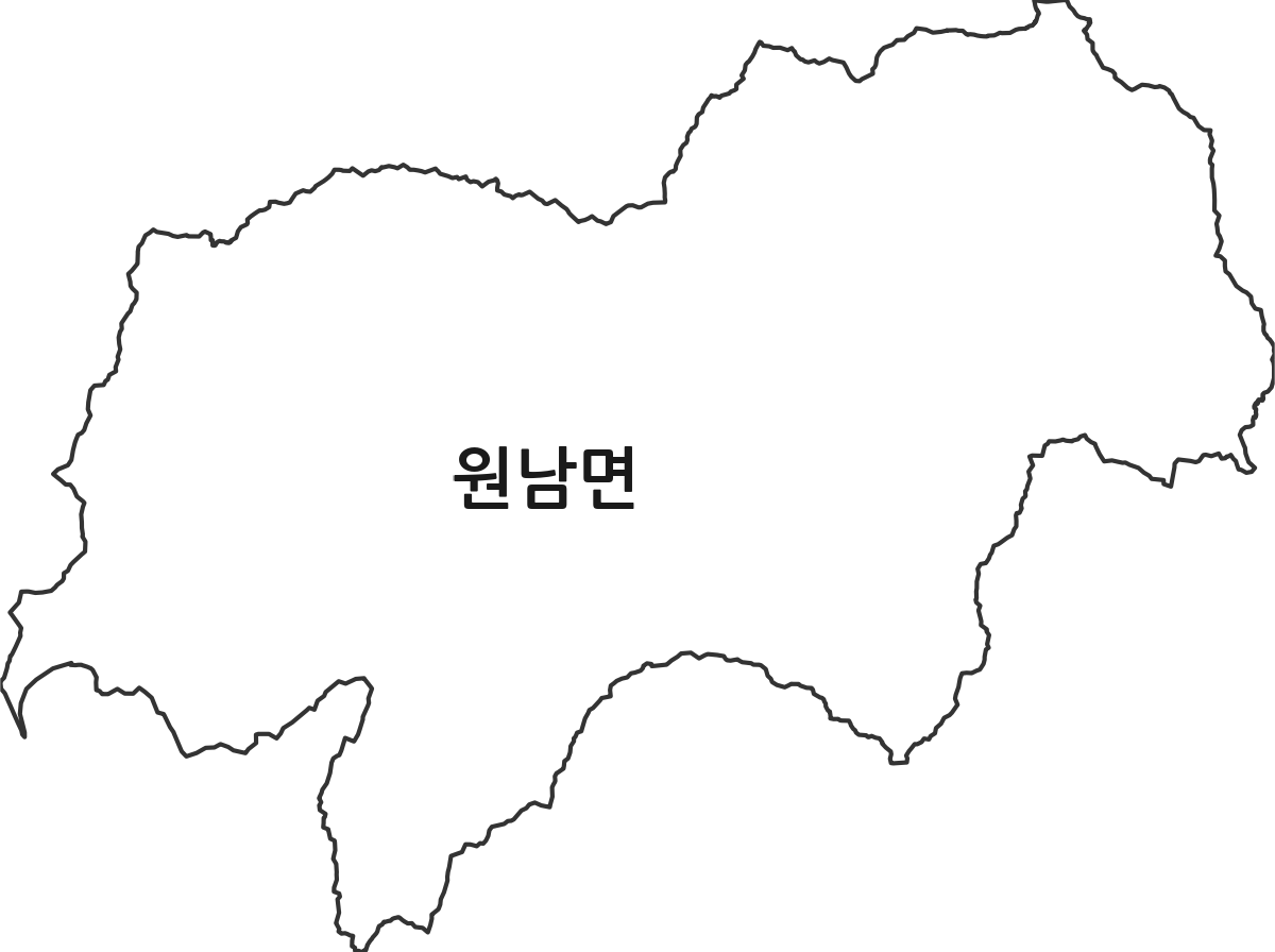 충청북도 음성군 원남면 법정동 행정구역 경계 지도
